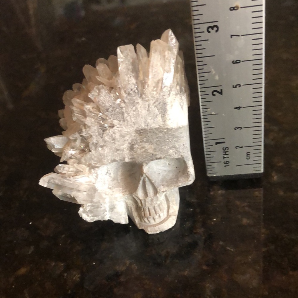 Stunning Crystal Cluster Carved Skull!!!! - Picture 8 of 9